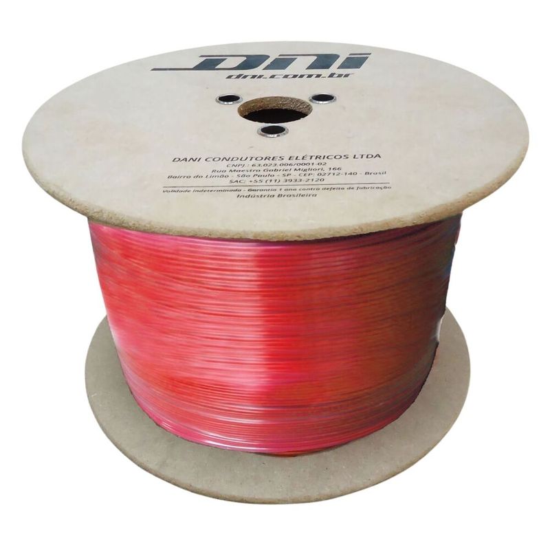 Cabo Paralelo para Áudio 2x1,00mm² Dni por Metro