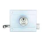 Fechadura de Sobrepor para Portão 100MM Chave Simples Branco