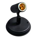 Spot de Sobrepor Liso Preto em Termoplástico para 1 Lâmpada E27