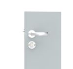 Fechadura Externa Pali Reta Roseta Redonda 40MM Cromada ROS23