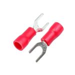 Terminal Forquilha 0,50-1,50mm² Vermelho Eletrokit 20 Peças