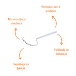 Suporte Externo Moldura Torcido Aço Corte 28 Branco Calhaforte