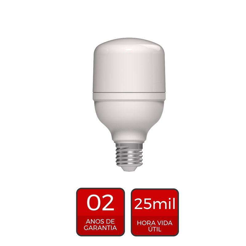 Lâmpada de LED Alta Potência 20W E27 1600 Lúmens Luz Branca