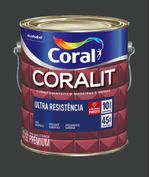 Esmalte Premium Sintético Brilhante Coralit Preto 3,6L Coral