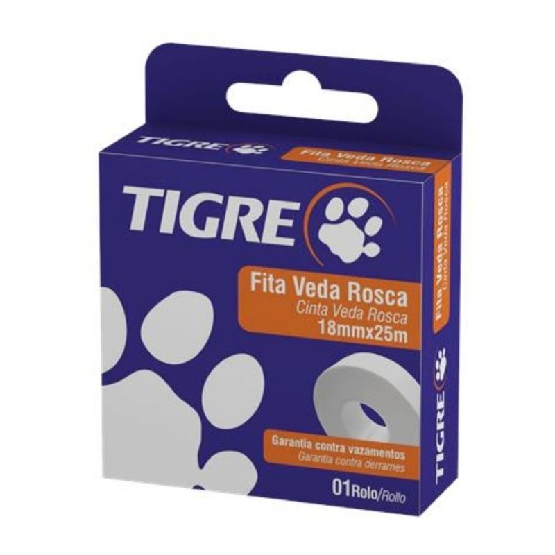 Fita Veda Rosca 18mm x 25m Tigre