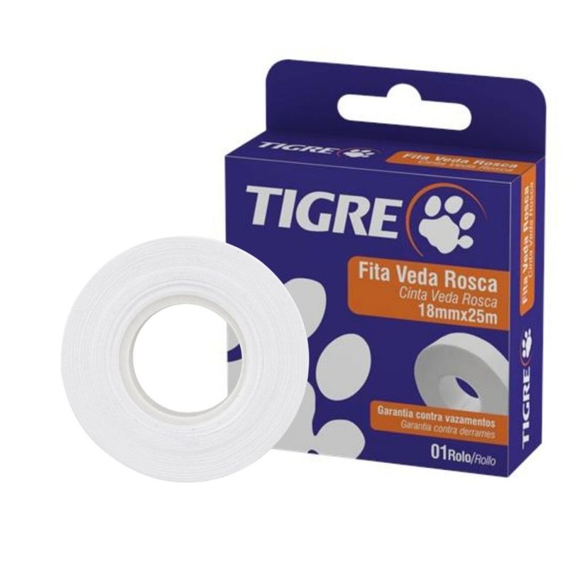 Fita Veda Rosca 18mm x 25m Tigre