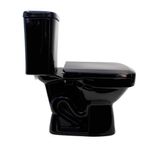 Kit Vaso Sanitário com Caixa Acoplada Vita Quadrada 3/6L Preto Fiori