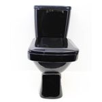 Kit Vaso Sanitário com Caixa Acoplada Vita Quadrada 3/6L Preto Fiori