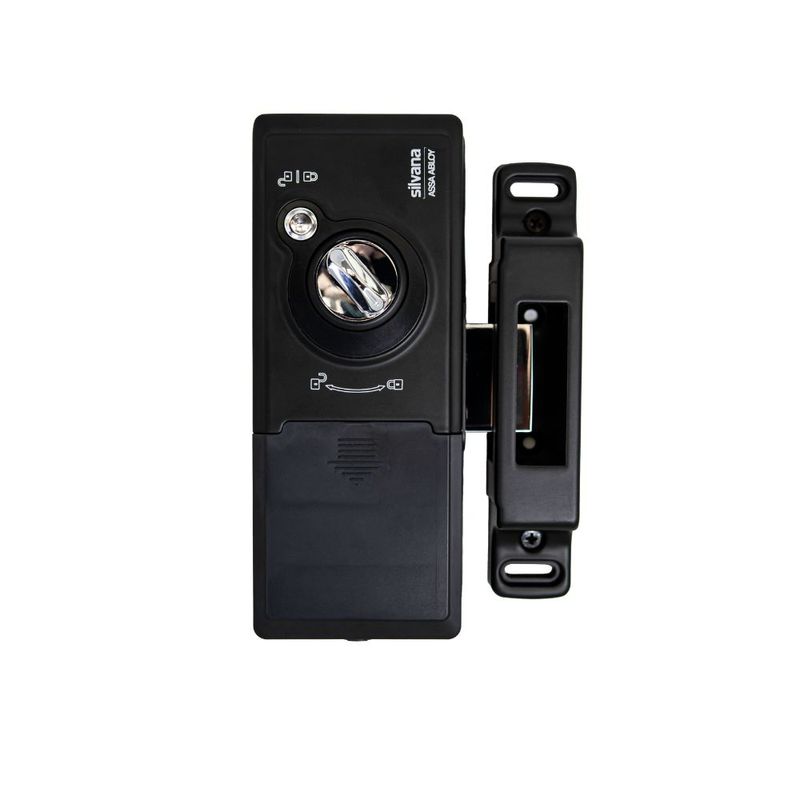 Fechadura Digital de Sobrepor com Biometria Silvana SDD220 Preto