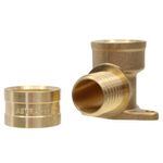 Cotovelo Curto com Base Metálico Pex 16mmx1/2" Astra