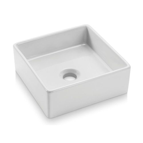 Cuba de Apoio Quadrada Branca 30cm Louça Icasa ICA17-00