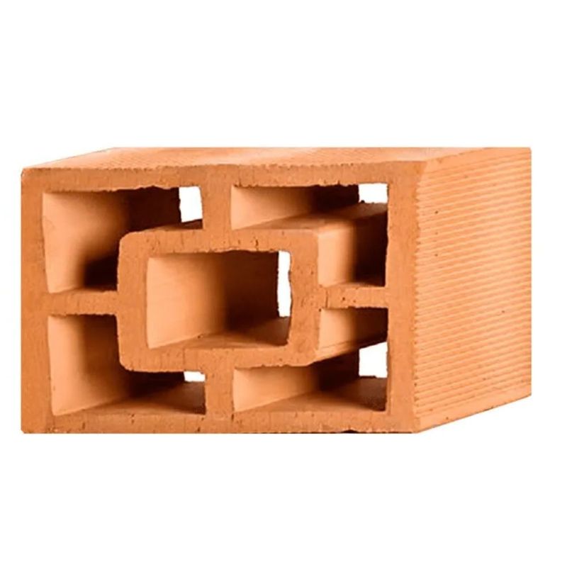 Elemento Vazado Cerâmico Diagonal Quadrado 9x18x26cm Marajó