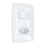 Conjunto Interruptor Simples 6A/250V+Tomada 20A 4x2 Branco Finesse+