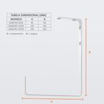 Gancho para Parede e Teto Até 25Kg 12cm Aço Branco