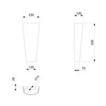 Coluna para Tanque Louça 53,5cm Branco Celite