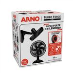 Ventilador de Mesa Turbo Force 2 em 1 Preto com 6 Pás 40cm 126W 127V