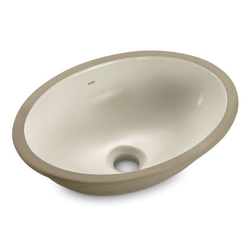 Cuba de Embutir Oval Palha 40x30cm Louça Icasa IL65-01