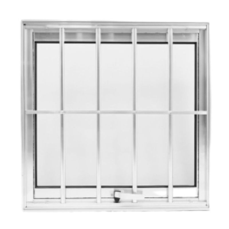 Maxim-ar Vidro Boreal com Grade Alumínio Brilhante 60x60cm