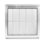 Maxim-ar Vidro Boreal com Grade Alumínio Brilhante 60x60cm