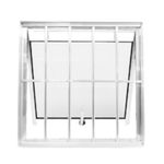 Maxim-ar Vidro Boreal com Grade Alumínio Brilhante 60x60cm