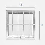 Maxim-ar Vidro Boreal com Grade Alumínio Brilhante 60x60cm