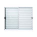 Veneziana 3 Folhas sem Grade Alumínio Branco 100x100cm