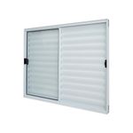 Veneziana 3 Folhas sem Grade Alumínio Branco 100x100cm