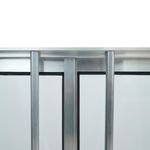 Janela de Correr 2 Folhas com Grade Alumínio Brilhante 100x150cm