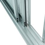 Janela de Correr 2 Folhas com Grade Alumínio Brilhante 100x150cm