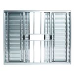 Veneziana 6 Folhas com Grade Alumínio Brilhante 120x150cm