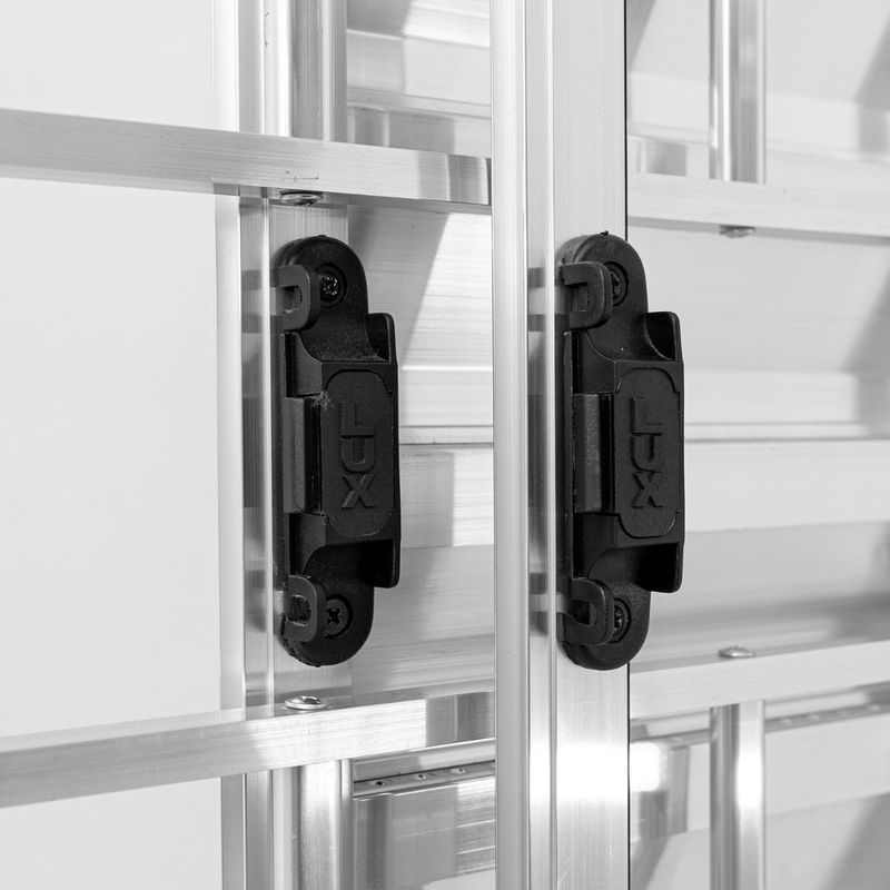 Veneziana 6 Folhas com Grade Alumínio Brilhante 120x150cm