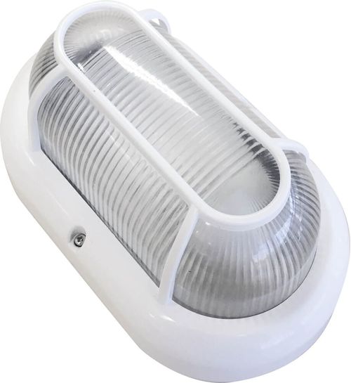 Tartaruga em Polipropileno Branca sem Grade IP54 para 1 Lâmpada E27