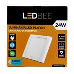 Painel de LED Sobrepor 24W 30x30cm 1850 Lúmens Luz Branca