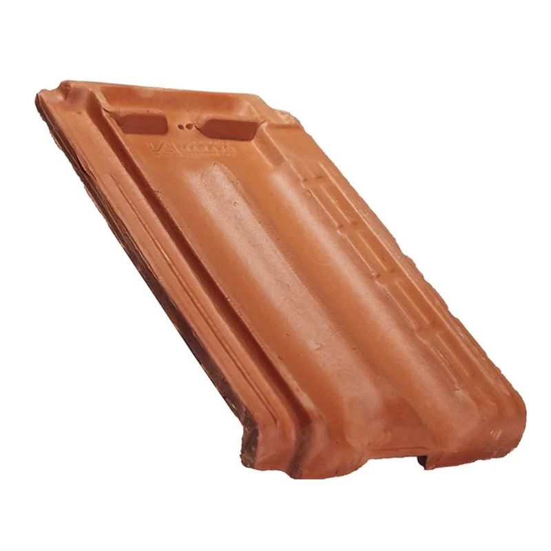 Telha Francesa Cerâmica Redonda Direita Vermelha Marajó