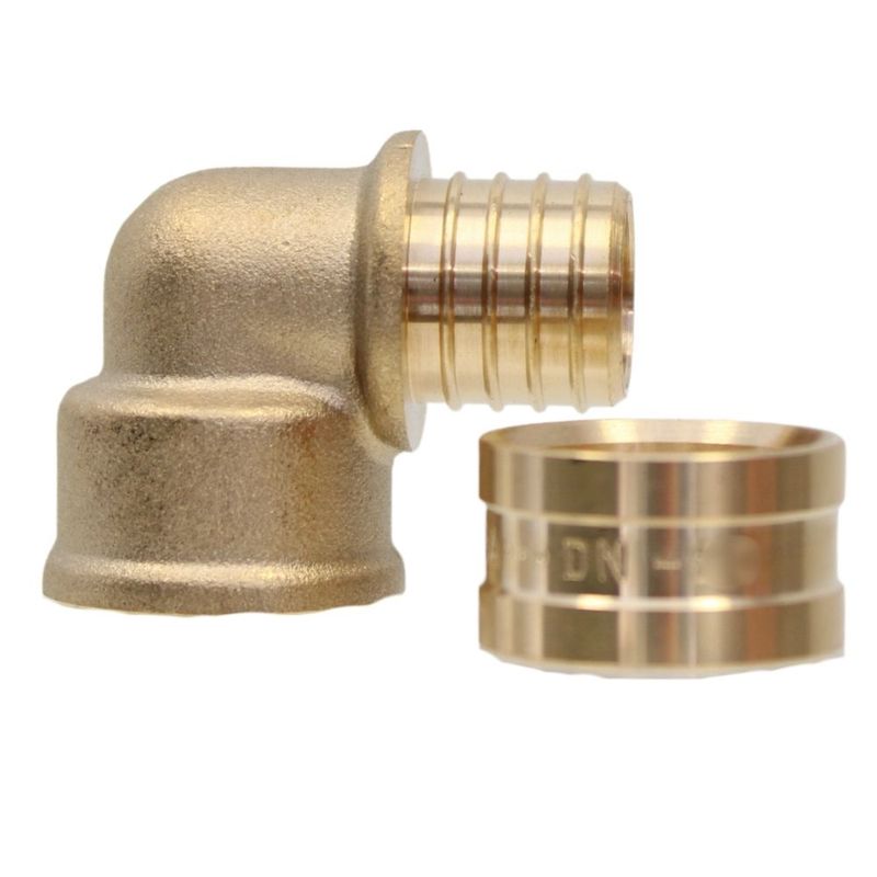 Cotovelo Fixo Fêmea Metálico Pex 25mmx3/4" Astra