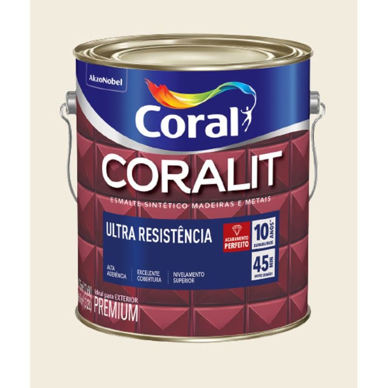 Esmalte Premium Sintético Fosco Coralit Branco 3,6L Coral