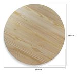 Tampo Redondo para Mesa Pinus Rústico 100x100x2,8cm