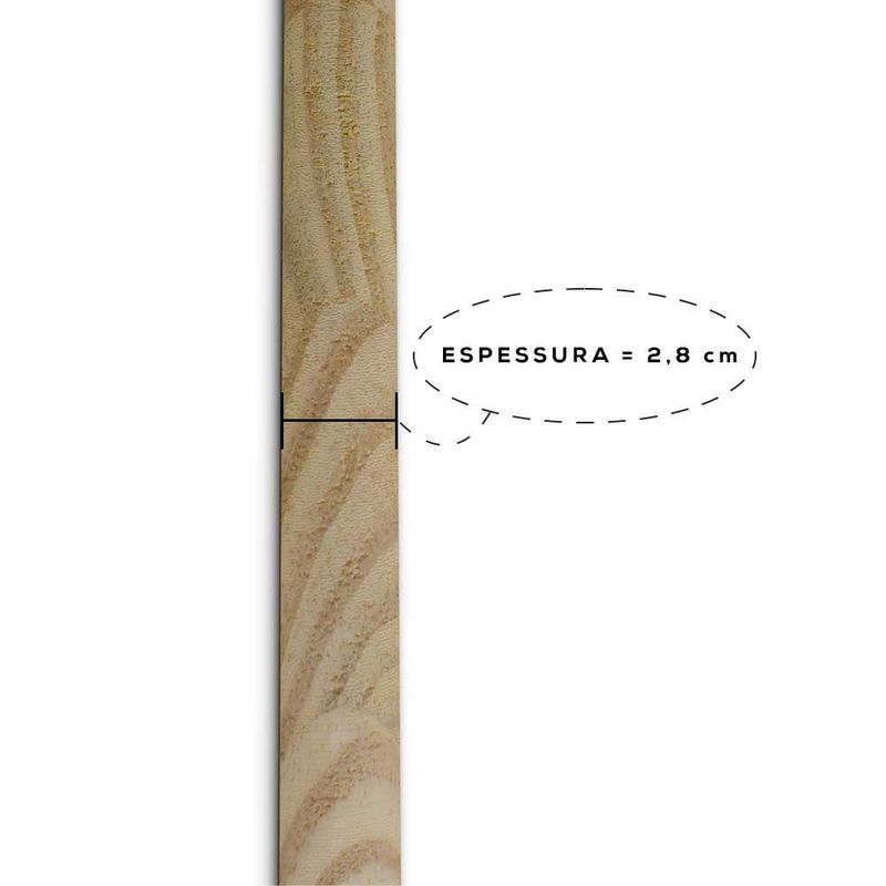 Tampo Redondo para Mesa Pinus Rústico 100x100x2,8cm