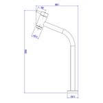 Torneira para Banheiro Mesa 1/4V Bica Alta Cromado Link