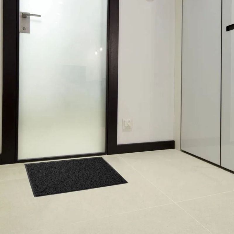 Capacho Vinílico Silver Preto 10mm 120x100cm