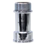 Prolongador Médio Macho Fêmea Roscável Zamac Cromado 3/4" Garden