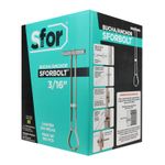 Bucha Sforbolt para Drywall com Parafuso 3/16x2.1/2" 100 peças