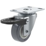 Rodízio Giratório com Freio Termoplástico 50mm 40kg