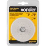 Roda de Pano com Haste para Polimento 3" 76mm Vonder