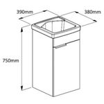 Kit Gabinete Lavanderia com Tanque Celite 75cm Branco