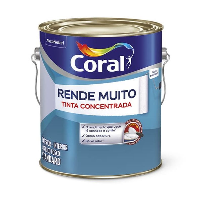 Tinta Standard Acrílica Fosco Rende Muito Areia 3,2L Coral