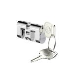 Cilindro com Parafuso Py para Fechadura Papaiz 02 Chaves 50mm Cromado