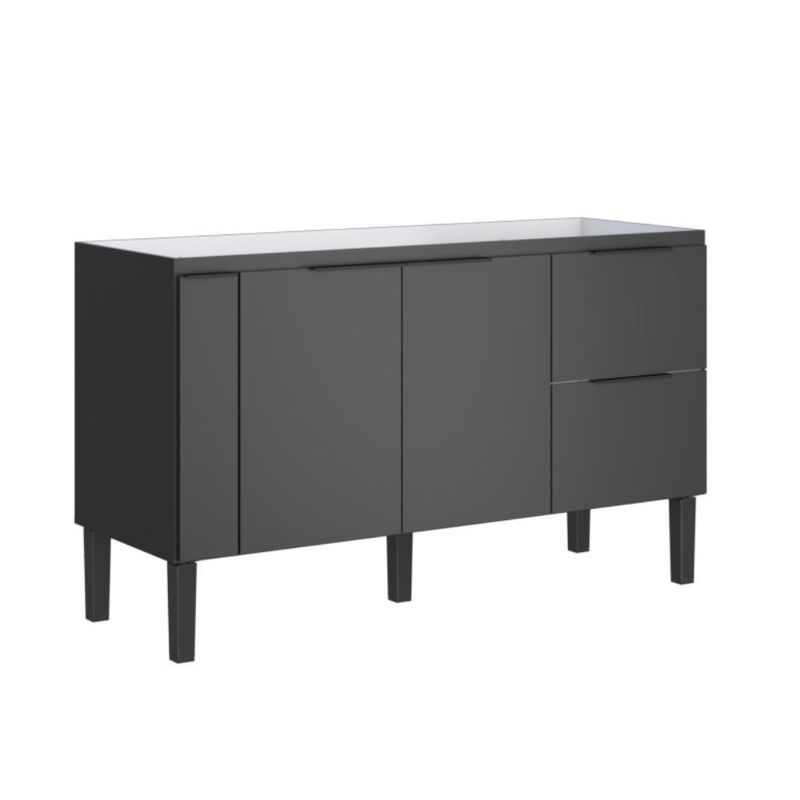 Gabinete para Cozinha Cisne 145x51,5x86cm MDP/MDF Preto