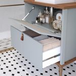 Gabinete para Banheiro Veneto Pistache/Freijó 61,4cm