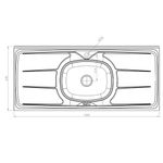 Pia para Cozinha Aço Inox Plus 120x53cm com Cuba Central